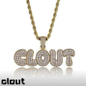 Clout necklace with twisted chain